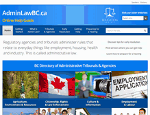 Tablet Screenshot of adminlawbc.ca